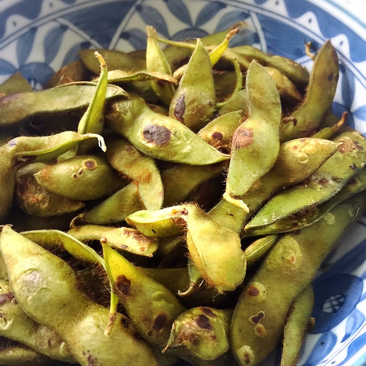 枝豆の蒸し焼き